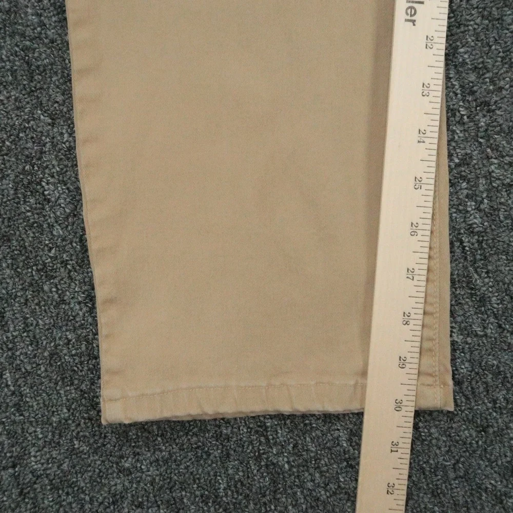 Aviator Pants Mens 40x30 Beige Straight Fit 5 Pocket Zip Chino Travel
